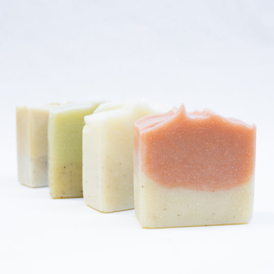 LOT de 4 savons doux aux argiles - sans parfum - 4x125gr
